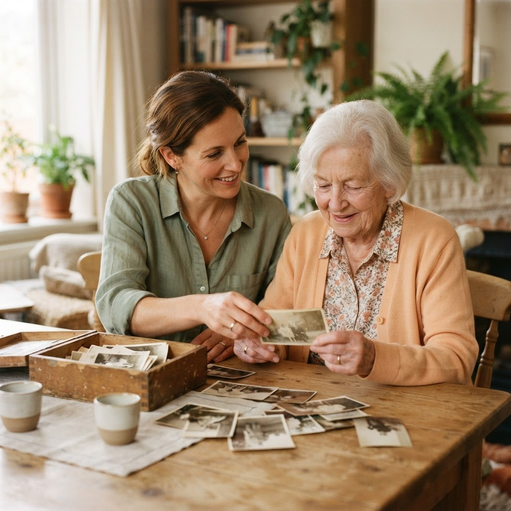 A caregiver providing attentive, specialized support